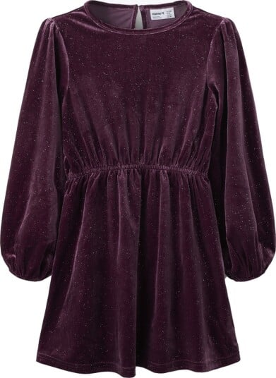 Name It Ricya Long Sleeve Dress Burgunder 134