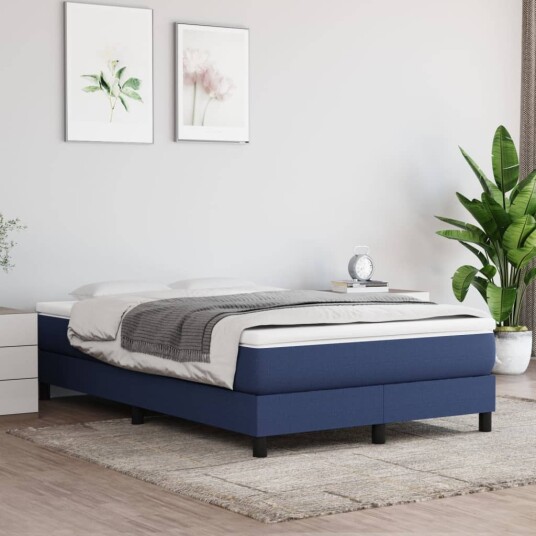 vidaXL Pocket Spring Sengepute Medium Blå 120x200x20 cm Stoff vidaXL Pocket Spring Sengepute Medium Blå 120x200x20 cm Stoff