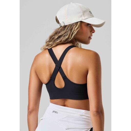 Casall Impact Zip Sports Bra Black D75