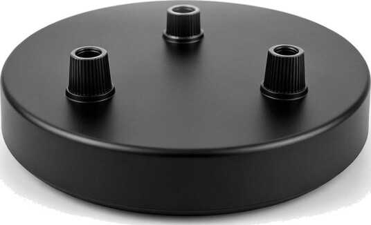 Ledlife Baldakin i sort Ø12cm høyde 2,5cm 3 hull takrosett Ledlife Baldakin i sort Ø12cm høyde 2,5cm 3 hull takrosett