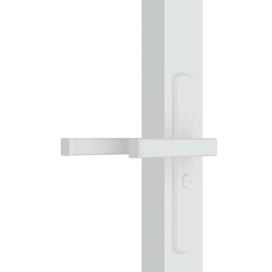 vidaXL Innerdør 76x201,5 cm hvit ESG glass og aluminium