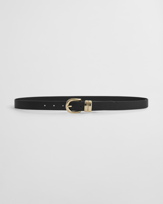 Skinnbelte med grov spenne BLACK 80/32 Skinnbelte med grov spenne BLACK 80/32