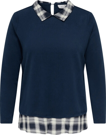 ONLY Carmakoma Caralba Ls Mix Top Jrs Navy 54
