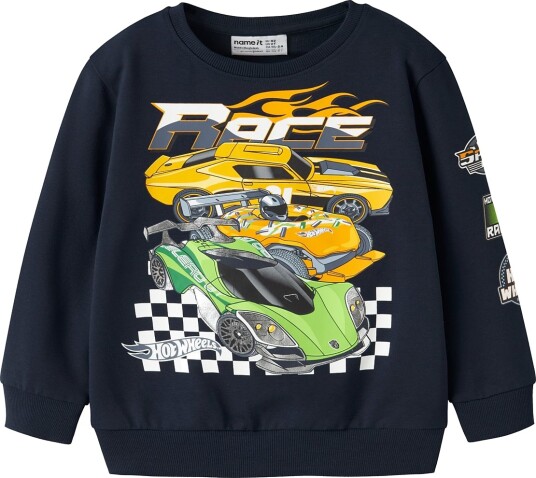 Name It Nmmjerry Hotwheels Nreg Sweat Unb Mat Navy 98