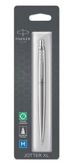 Parker Jotter XL Ballpoint Pen  Monochrome Stainless  Medium Point  Blå Ink
