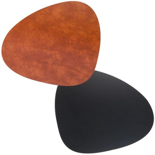 Lind DNA - Curve Bull brikke tosidig cognac/svart