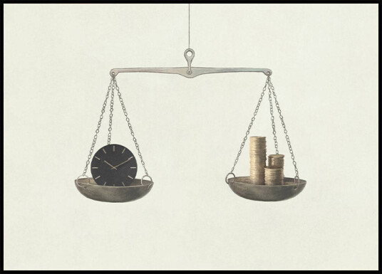 Time or Money Plakat Plakat / 21x30cm Time or Money Plakat Plakat / 21x30cm