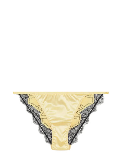 ROTATE Birger Christensen Lace Trim Brief Yellow XL ROTATE Birger Christensen Lace Trim Brief Yellow XL