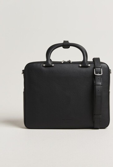 Tiger of Sweden Valise Grained Leather Briefcase Black Tiger of Sweden Valise Grained Leather Briefcase Black