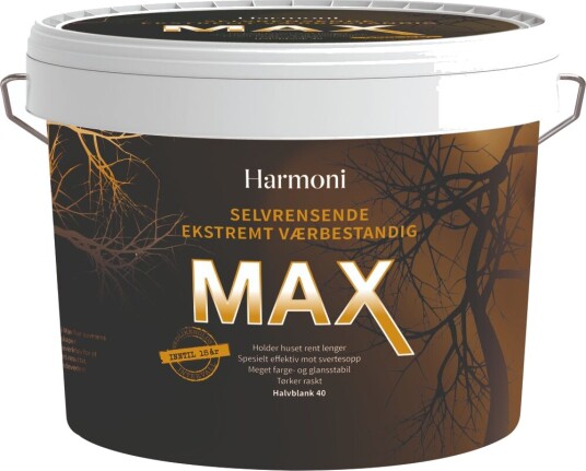 Harmoni Eksteriormaling Max Selvrensende Hvit 9l