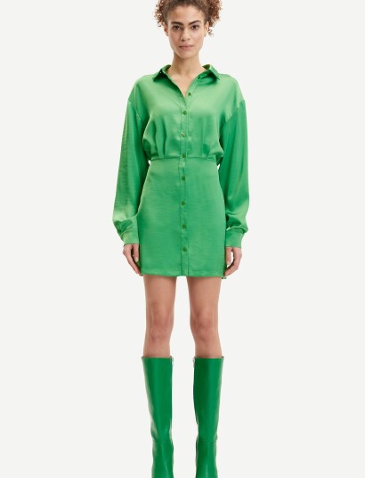 Samsøe Samsøe Liza Shirt Dress 12956 Green XS Samsøe Samsøe Liza Shirt Dress 12956 Green XS