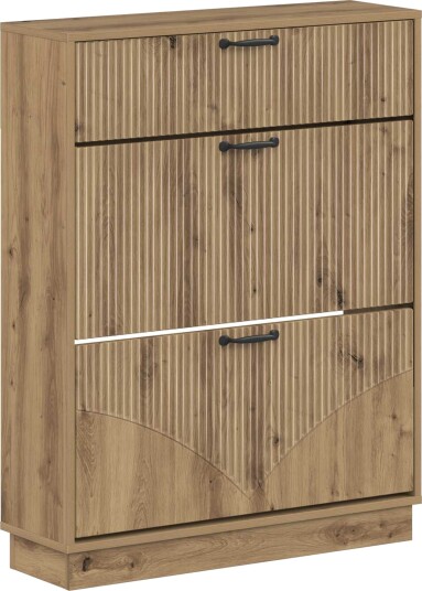 vidaXL Sko Skap HOORN 78 x 24 x 100 cm Konstruert tre Artisan eik