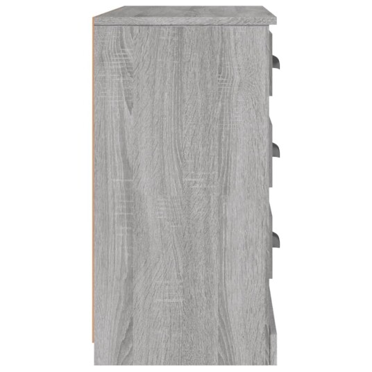 vidaXL Skjenk grå sonoma 104,5x35,5x67,5 cm konstruert tre