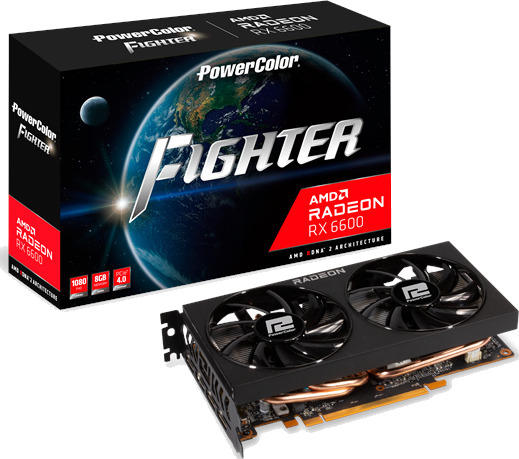PowerColor Radeon RX 6600 Fighter 8GB GDDR6 8GB GDDR6 RAM Grafikkort
