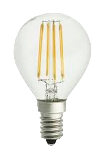 By Rydéns Filament dekorlyspære, LED dimbar illum E14 4W diameter 45mm klar 1539134-03-0 1735847-01-0