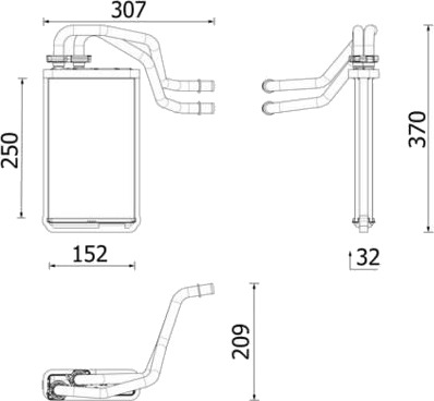 Varmeapparat register MAHLE AH 335 000P