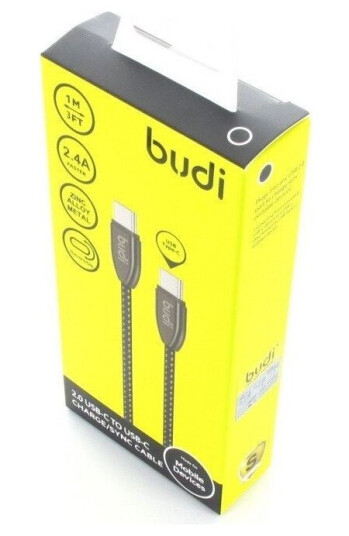 Budi Budi Usb-Kabel - Usb-C - Usb-C 2.4A-Kabel, 1 M (Svart) Universal Budi Budi Usb-Kabel - Usb-C - Usb-C 2.4A-Kabel, 1 M (Svart) Universal