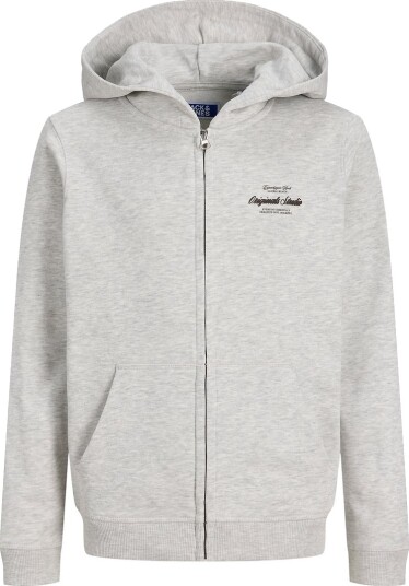 Jack & Jones Hettegenser m. Glidelås JorNørrebro White Melan Jack & Jones 14 år (164) Hettegenser Grå
