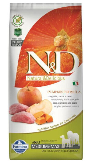 Farmina N&D Dog Pumpkin Wild Boar & Apple Adult Med/Max 2.5 kg