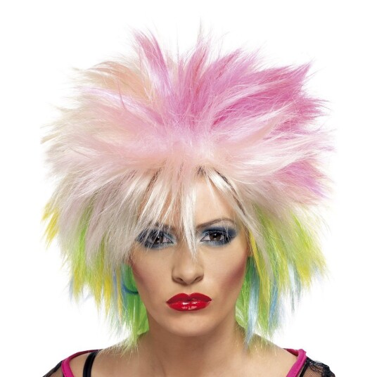 Smiffys Flerfarget Punkparykk - One size Smiffys Flerfarget Punkparykk - One size