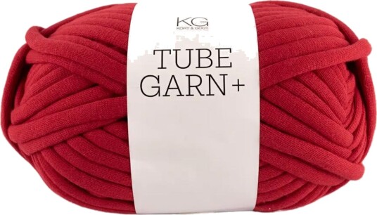 Kort og Godt Tubegarn+ 7mm Mørk-Rød 8023, 120g