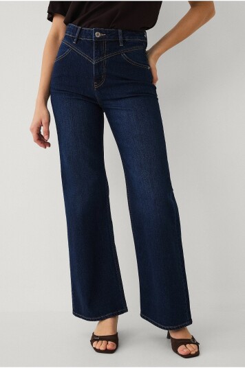 Ellos Collection Jeans med brede bein Blå
