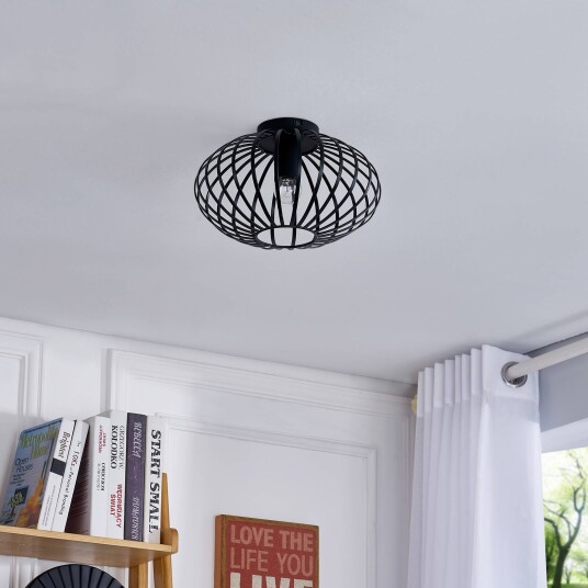 Lindby Maivi taklampe bur svart 30 cm Lindby Maivi taklampe bur svart 30 cm