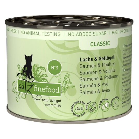 Catz Finefood Bokser 6 X 200 G Laks & Fjærkre
