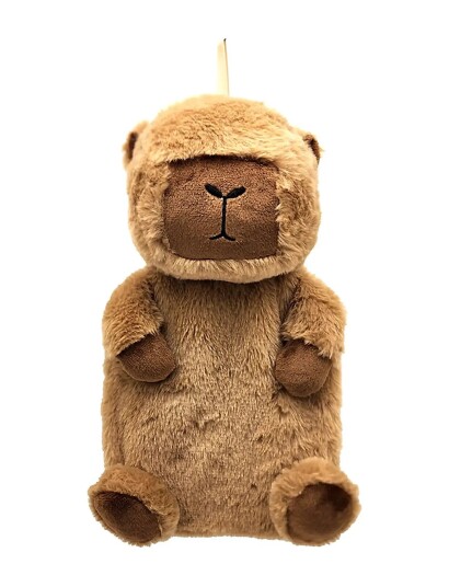 Puckator Capybara 650Ml Hot Water Bottle With Plush Cover Beige