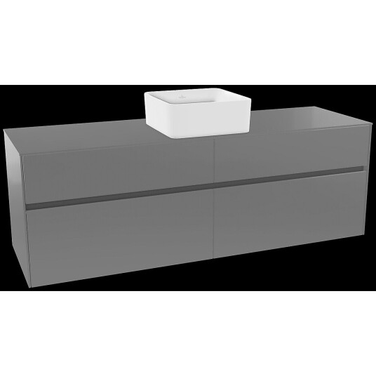 Villeroy & Boch  Collaro Servantskap med 4 skuffer 160x50x54,8 cm u/lys Grå Høyglans