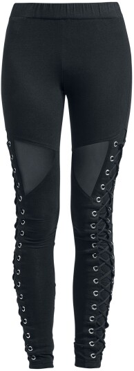 Vixxsin - Goth Leggings - Onyx Leggings - S til XL - Damer - svart