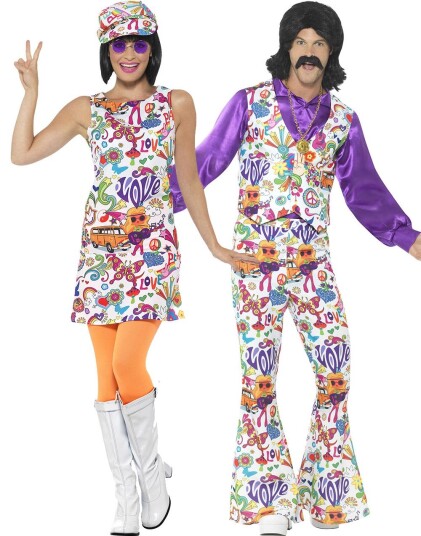 Smiffys 60talls Groovyfyr Karnevalsdrakt Medium Smiffys 60talls Groovyfyr Karnevalsdrakt Medium