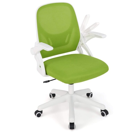 Ergonomisk kontorstol – Grønn sammenleggbare armlener korsryggstøtte Ergonomisk kontorstol – Grønn sammenleggbare armlener korsryggstøtte