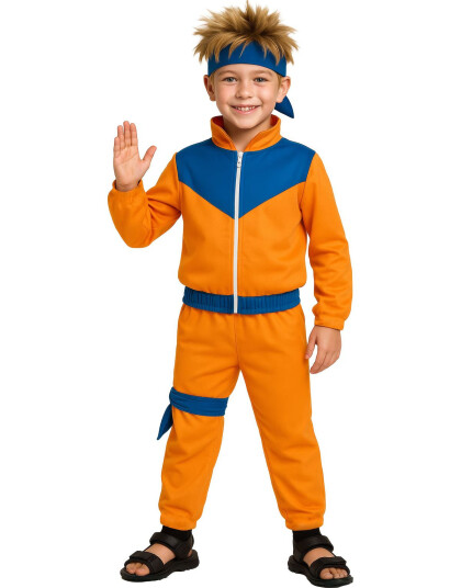 Oransje Ninjakostyme til Barn Oransje Ninjakostyme til Barn