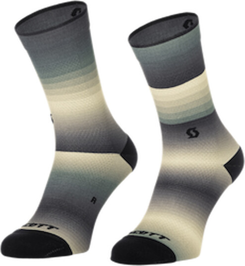 SCOTT Crew Gradient Stripes sykkelsokker grå/grønn