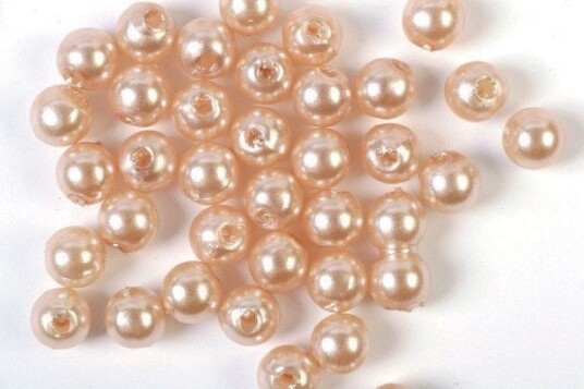 Plastpärlor 4mm 500g, Sand