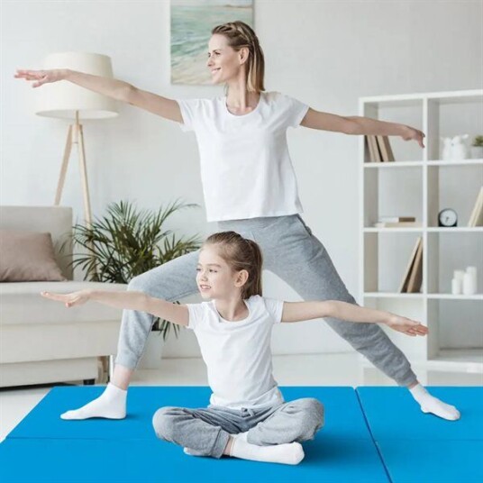Sammenleggbar treningsmatte 180 cm – gymnastikkmatte for yoga, pilates og treningssenter