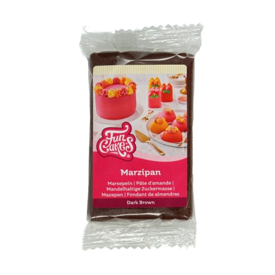 Mørk Brun Marsipan Fra Funcakes 250g Mørk Brun Marsipan Fra Funcakes 250g