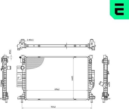 ERA 673125 Radiator motorkjøling