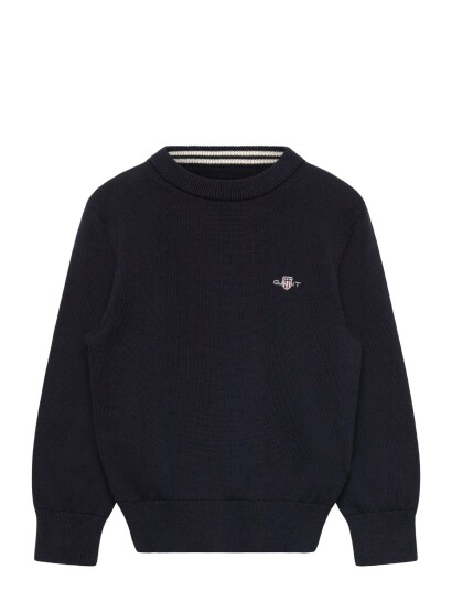 Gant Kids Shield Cotton Crew Neck Sweater Black 110