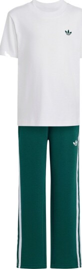 Adidas Originals Sett T skjorte/Joggebukser White/Green Adidas Originals 8 år (128) T skjorte Grønn Hvit