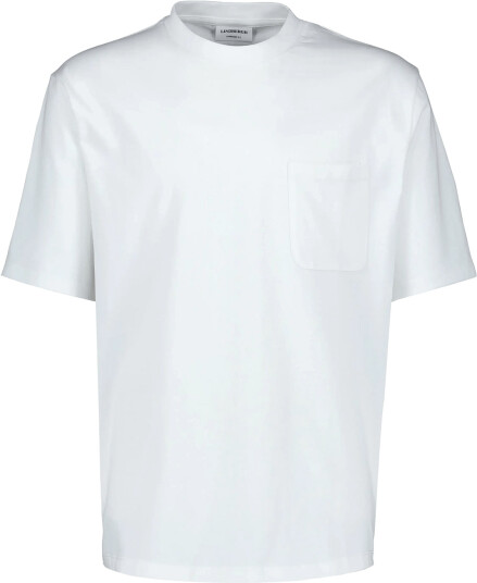 Lindbergh O Neck Tee Oversized Cropped S/S White S