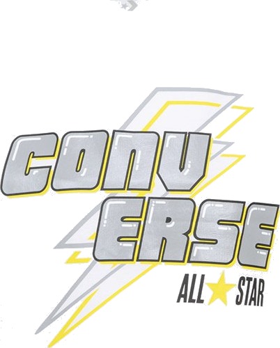 Converse T skjorte Lynbolt Hvit Converse 5 6 år 110 116 T skjorte