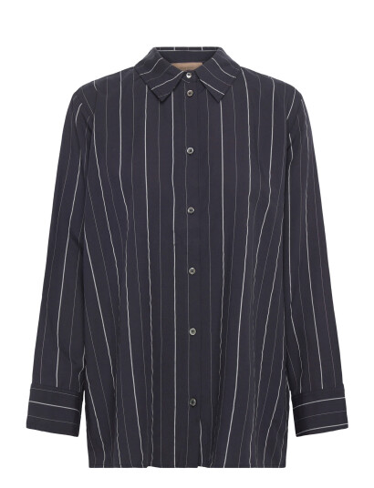 Rue de Tokyo Seira Striped Tencel   Navy   S