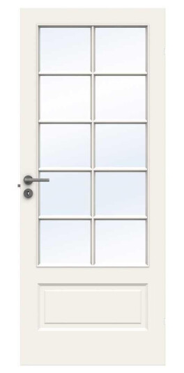 Swedoor style sp10 innerdor med glass 80x210 cm hvit Swedoor style sp10 innerdor med glass 80x210 cm hvit