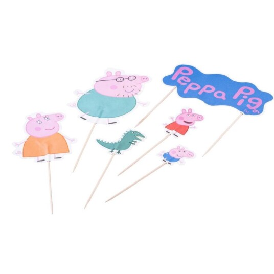 Kaketopper Peppa Gris Sett/12 Kaketopper Peppa Gris Sett/12