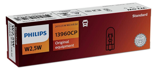 Philips Halogenpære W3W med wedgesokkel