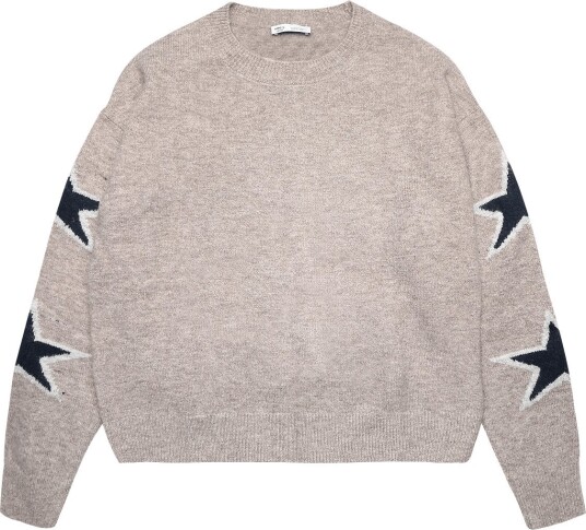 Mango Teen Star Detail Jersey   LT PASTEL BROWN   XXS