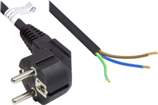 Alcasa P0185-S030, 3 M, Strømplugg Type E+F, H05vv-F3g, 250 V