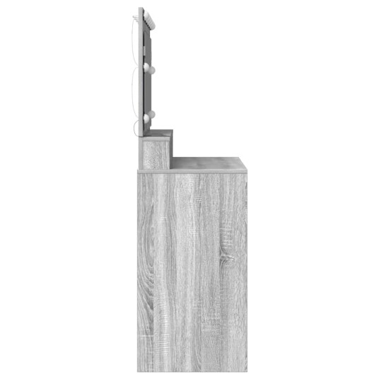 Sminkebord med LED lamper Grå Sonoma 100x41x135 cm Sminkebord med LED lamper Grå Sonoma 100x41x135 cm
